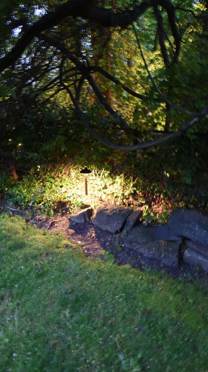 Finished outdoor lighting project in Commack NY