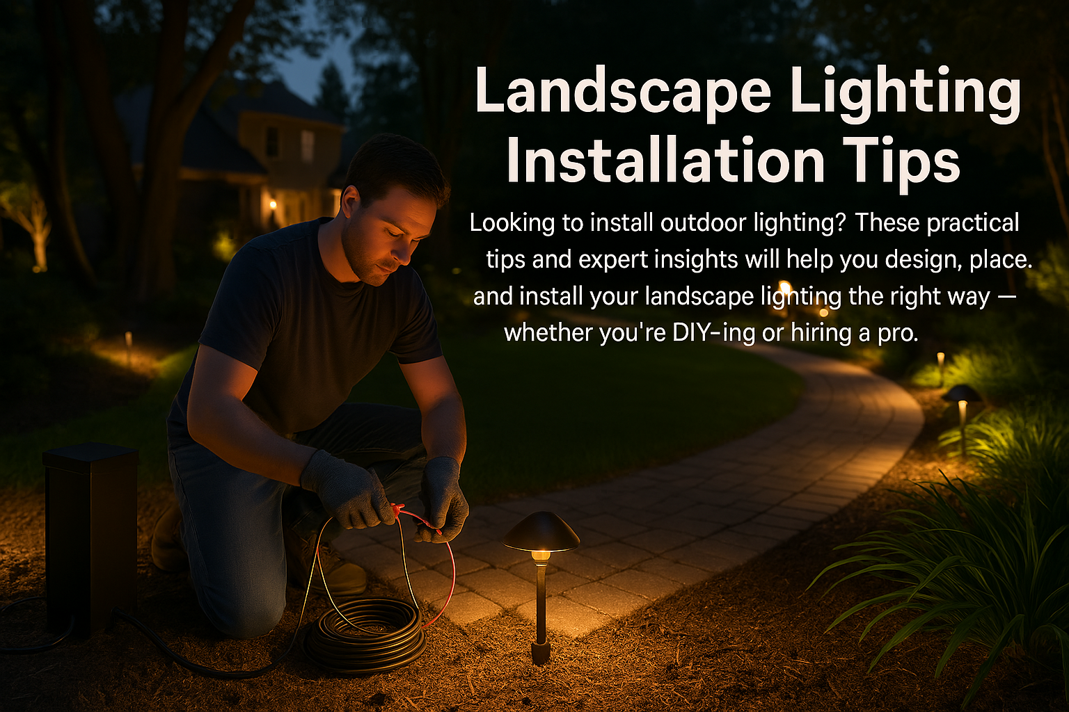 Cover Image for Landscape Lighting Installation Tips
