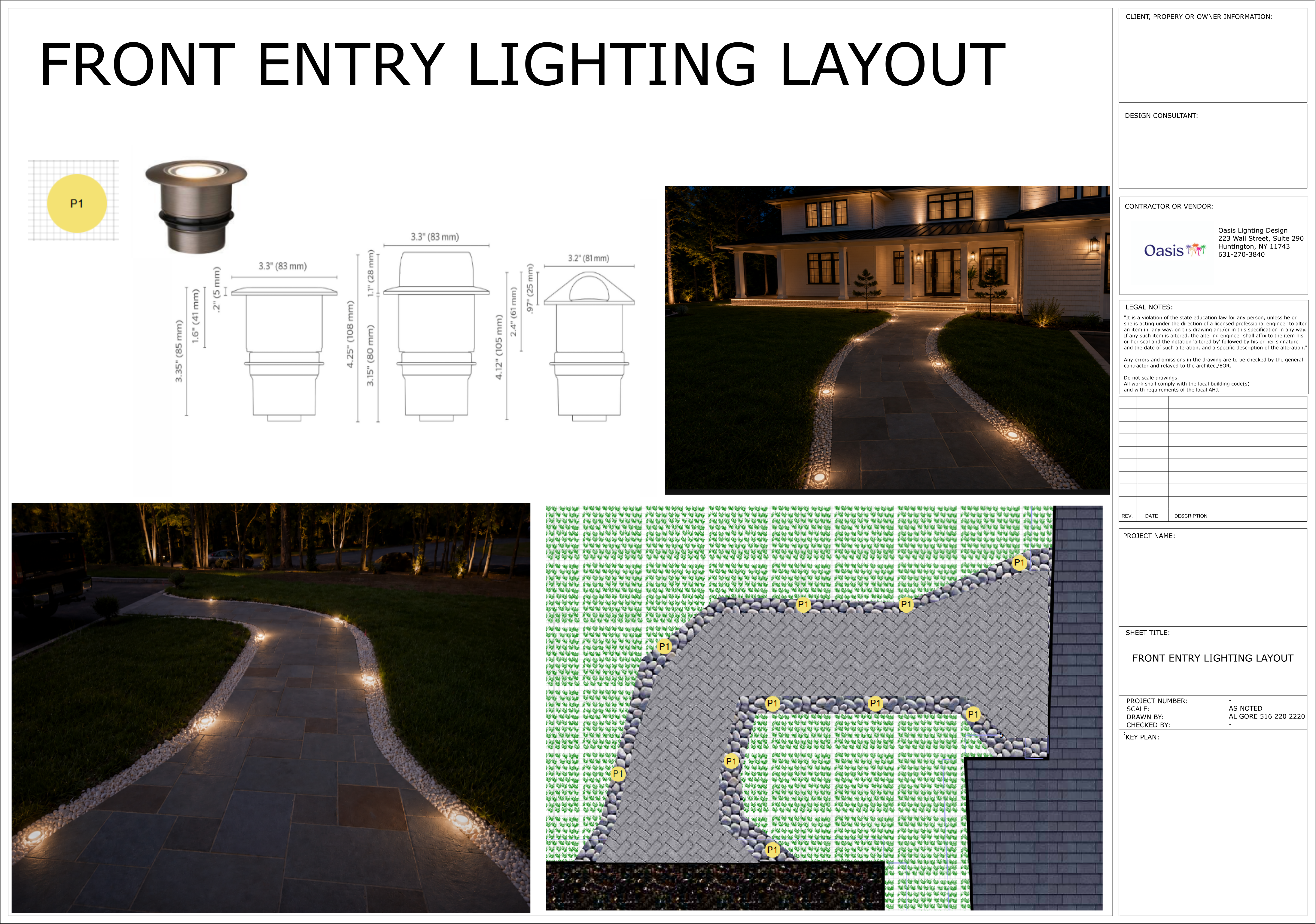 Layered patio lighting rendering