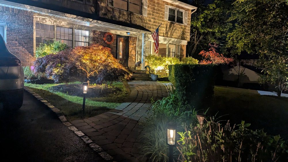 Landscape lighting project on Long Island