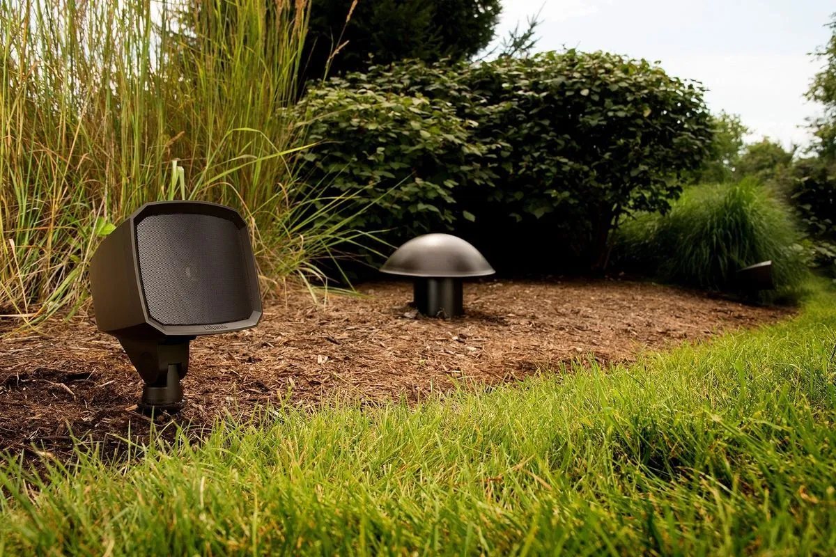 Landscape speaker coverage near patio and pool zones
