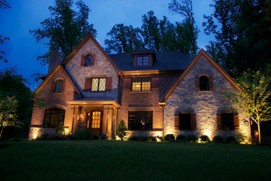 Sterling lighting fixture installation in a backyard outdoor living space
